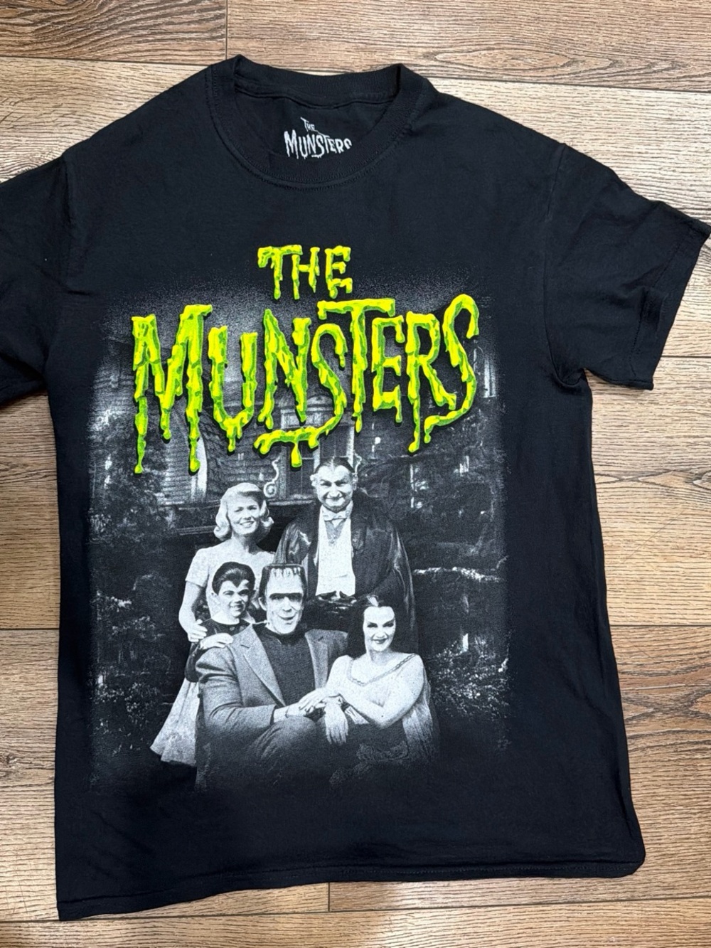 Munster Black Tee with White Drip Logo